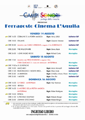 A L'Aquila un Ferragosto dedicato al cinema