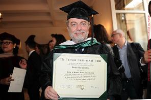 Ad Aurelio De Laurentiis la Laurea Honoris Causa, Doctor of Humane Letters Degr