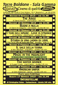 CINEMA DI QUALITA' - Dall'8 gennaio al 26 febbraio a Torre Boldone