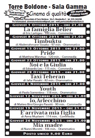 CINEMA DI QUALITA' - Dal 1 ottobre al 26 novembre