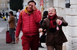 LA COPPIA DEI CAMPIONI - Boldi e Tortora sul set a Trieste
