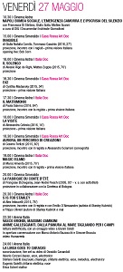 BFF 34 - Il programma del 27 maggio