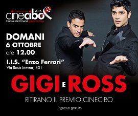 Gigi e Ross a Battipaglia per ritirare il premio Cinecibo