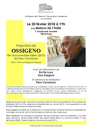 OSSIGENO - Erri De Luca presenta il film a Parigi