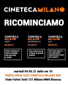 CINETECA DI MILANO - Riaprono le sale