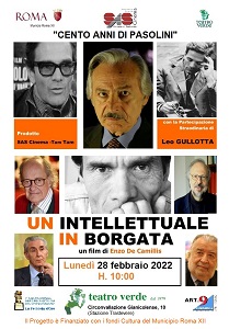 CENTO ANNI DI PASOLINI - Proiezione del documentario  Un Intellettuale in Borgata