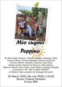 MIO CUGINO PEPPINO - Il 26 marzo a Erchie