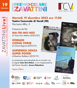 PREMIO ZAVATTINI UNARCHIVE - Il 19 dicembre a Veroli in proiezione tre film