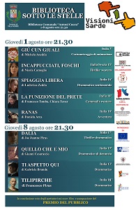 VISIONI SARDE - L'1 e 8 agosto cinema sotto le stelle a San Vero Milis