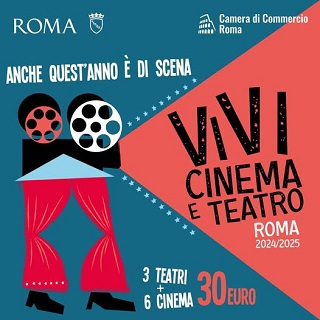 VIVICINEMA&TEATRO ROMA 4 - Un carnet di 6 ingressi al cinema e 3 ingressi a teatro al prezzo di 30 euro