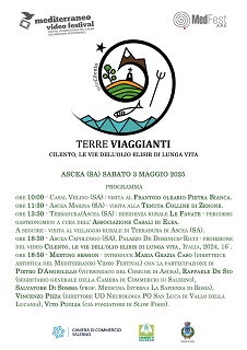 TERRE VIAGGIANTI - Il 3 maggio presentazione al Palazzo Ricci De Dominicis ad Ascea Capoluogo