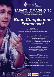 BUON COMPLEANNO FRANCESCO! - Il 17 maggio a Firenze una giornata dedicata a Francesco Nuti