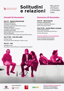 SOLITUDINI E RELAZIONI - A Firenze due giorni di cinema e psicologia