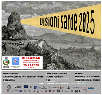 VISIONI SARDE NEL MONDO - Il 29 novembre proiezioni alla Biblioteca Comunale di Villamar