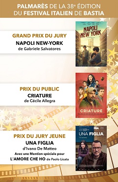 FESTIVAL DU CINEMA ITALIEN DE BASTIA 38 - Il palmares