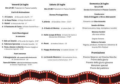 CORTI AL CASTELLO FILM FESTIVAL 2026 - A Moresco dal 24 al 26 luglio