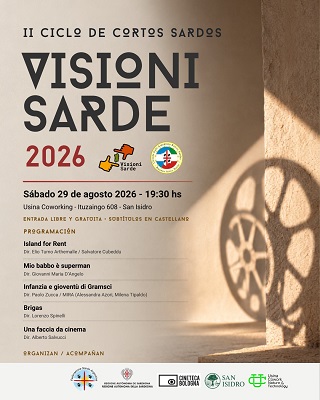 VISIONI SARDE NEL MONDO - Il 29 agosto seconda tappa a San Isidro Buenos Aires
