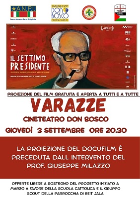 IL SETTIMO PRESIDENTE - Il 3 Settembre proiezione a Varazze