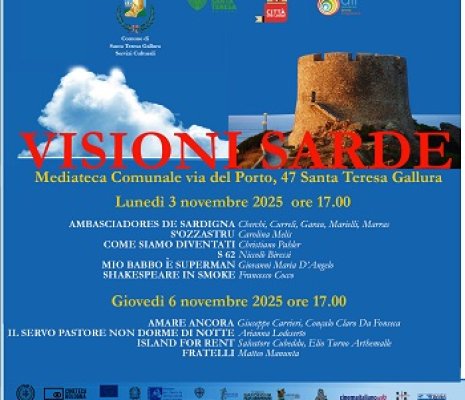 VISIONI SARDE NEL MONDO - Due giorni di proiezioni alla Medioteca di Santa Teresa di Gallura